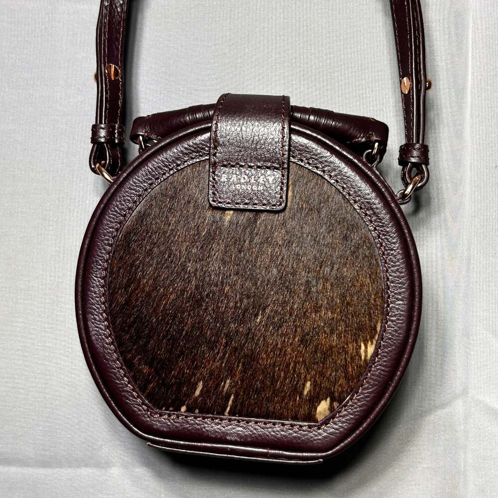 Radley London Round Leather and Calf Hair Crossbody Bag